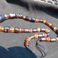 91 gram Small Beads Combination Necklace Indonesian Red Yellow Blue Amber for Healing NK13