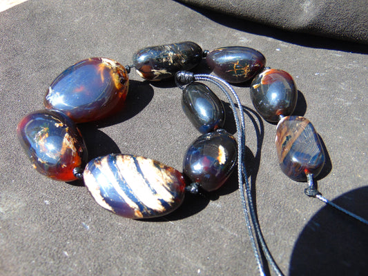 138 gram Small Beads Combination Necklace Indonesian Amber for Healing
