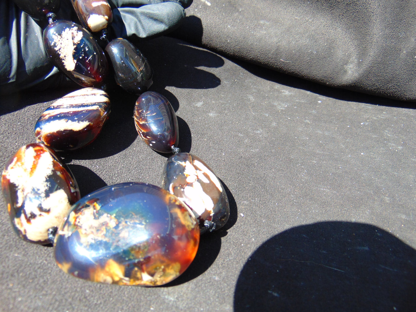 138 gram Small Beads Combination Necklace Indonesian Amber for Healing