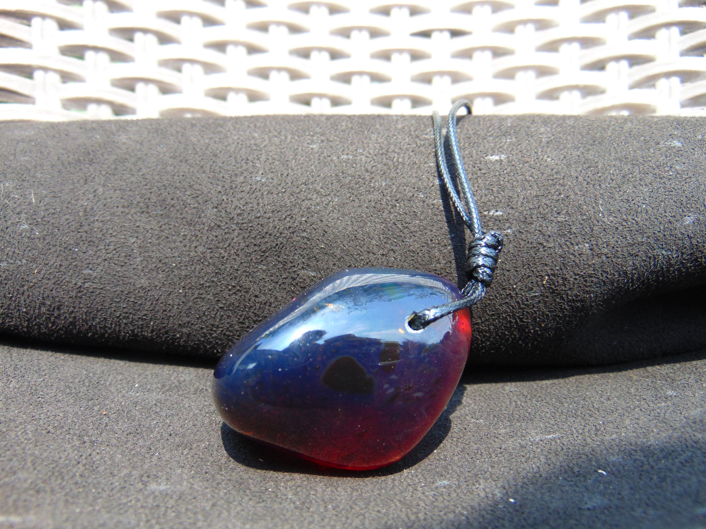 27 gr Pendant 50x34x32 mm Indonesian Blue Amber for Healing PEA106