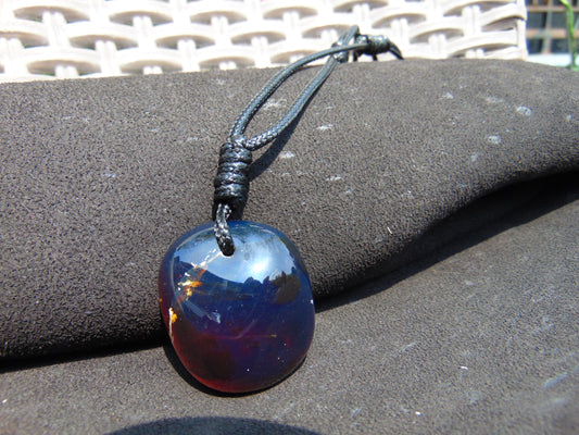 15 gr Pendant 38x34x20 mm Indonesian Blue Amber for Healing RB2