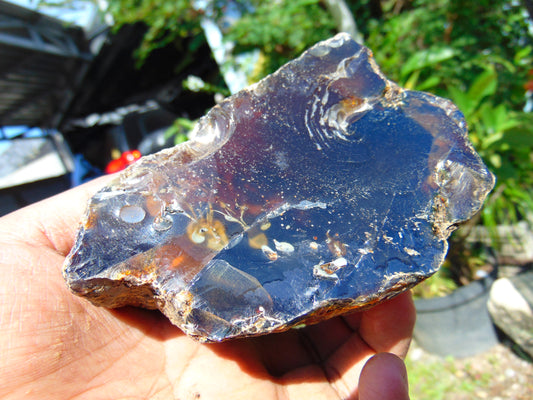 264 gram Rough Raw Indonesian Blue Amber for Healing RBM65