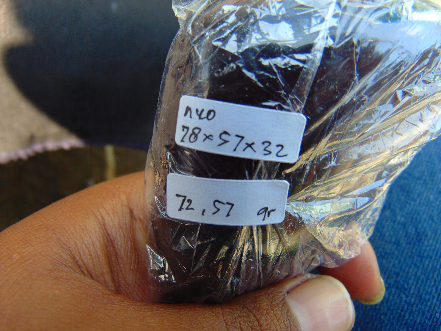 72.57 gr Pendant Indonesian blue Amber for Healing N40