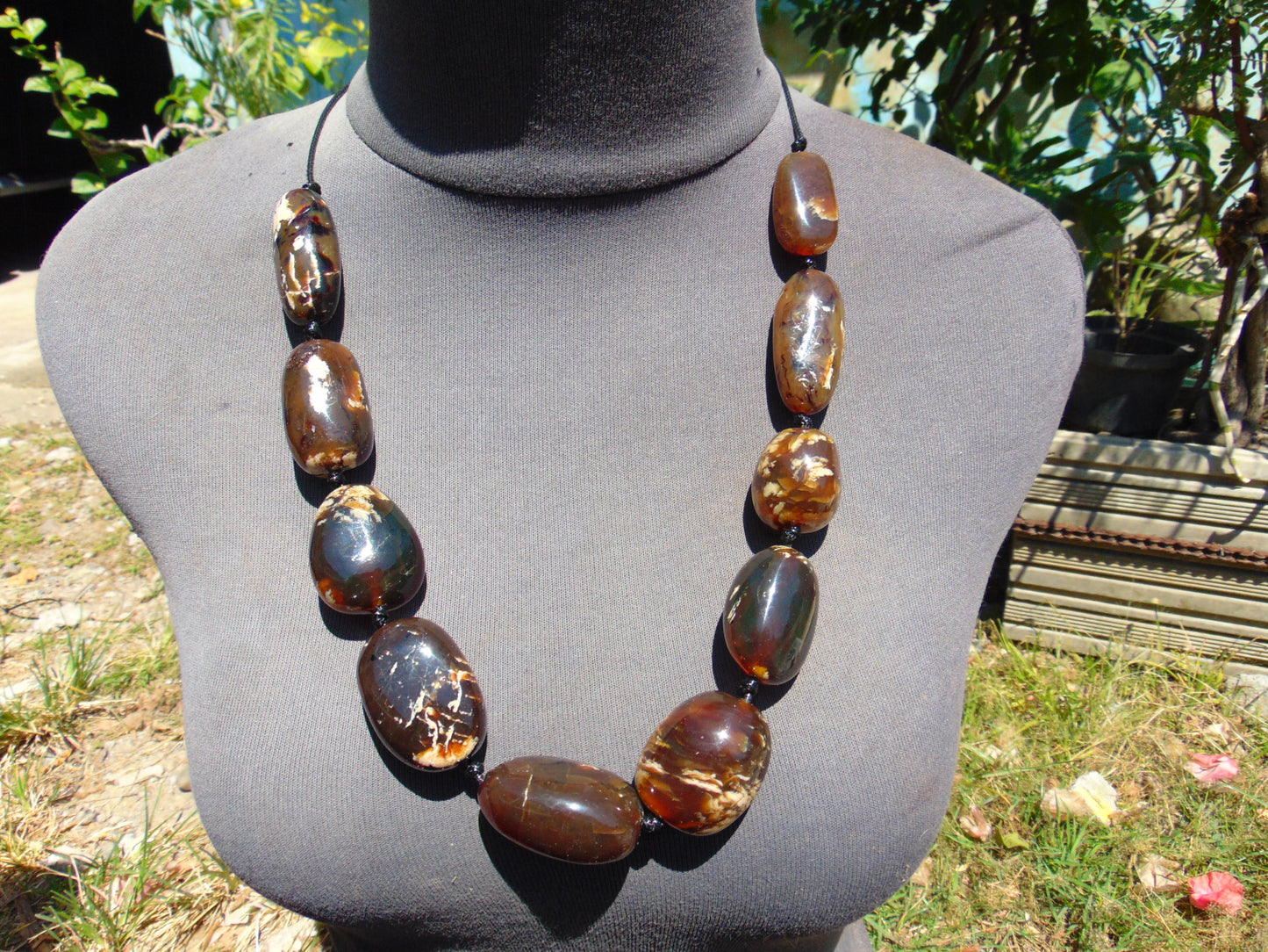111 gram Small Beads Combination Necklace Indonesian Amber for Healing