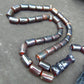 77 gr Komboloi Rosary 33+2 Beads 12x18 mm Indonesian Black Red Amber for Healing TT31