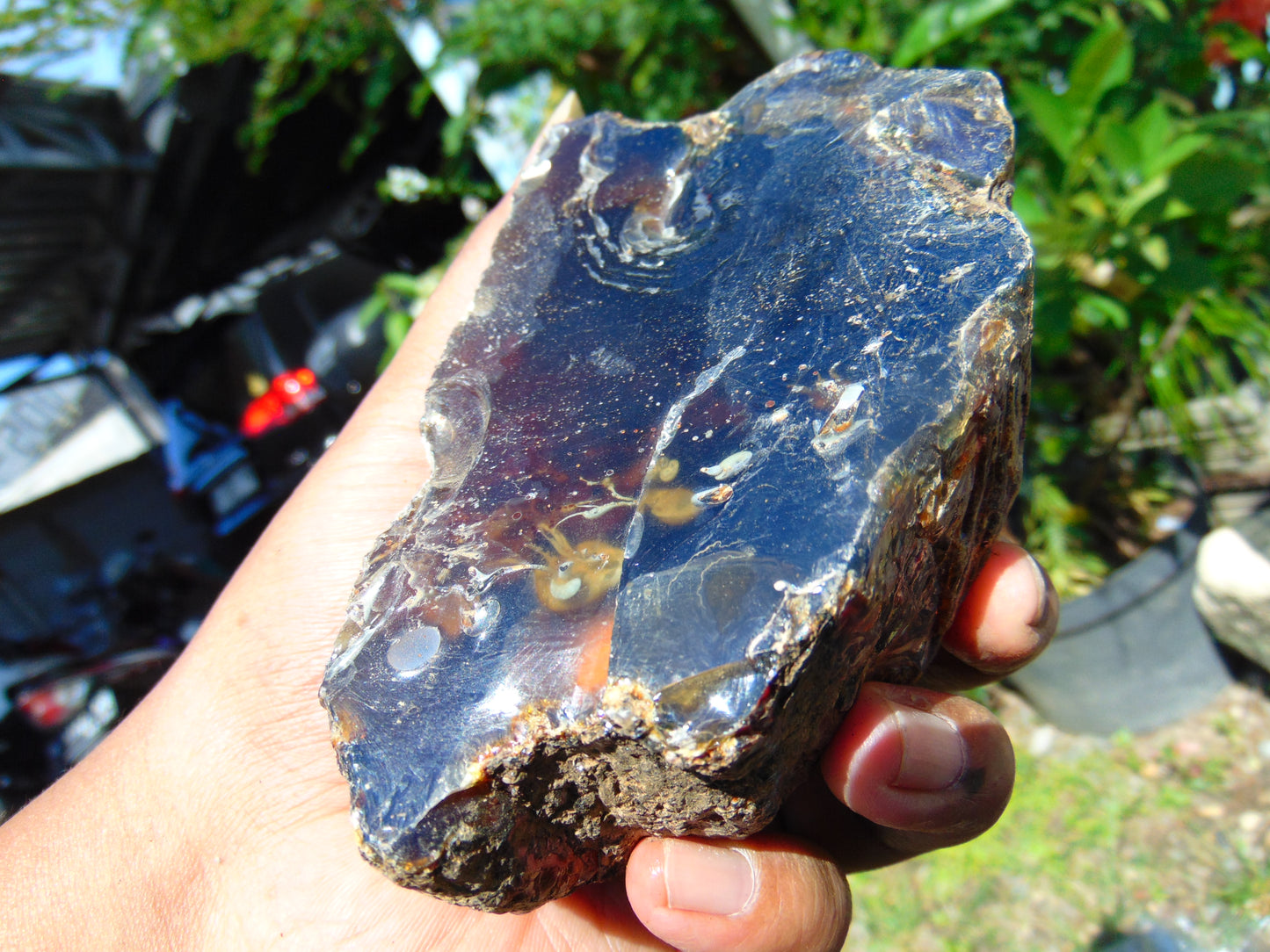 264 gram Rough Raw Indonesian Blue Amber for Healing RBM65