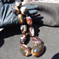 129 gr 11 beads Big Necklace Indonesian dark blue Amber for Healing