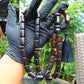 77 gr Komboloi Rosary 33+2 Beads 12x18 mm Indonesian Black Red Amber for Healing TT31