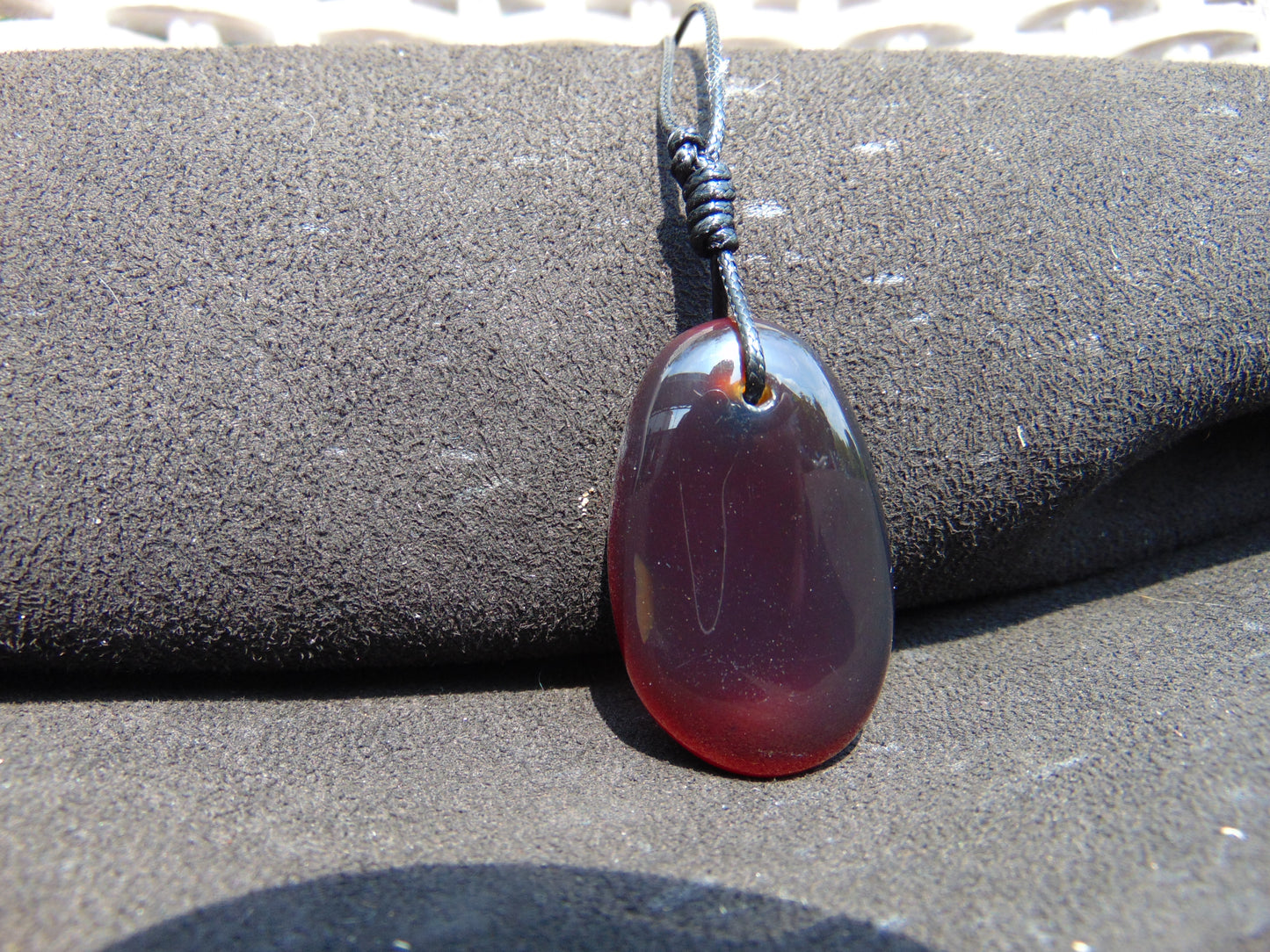 7 gr Pendant 40x26x11 mm Indonesian Blue Amber for Healing A21