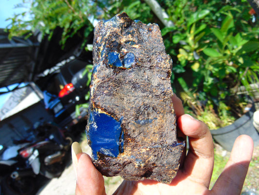 138 gram Rough Raw Indonesian Blue Amber for Healing RBM45