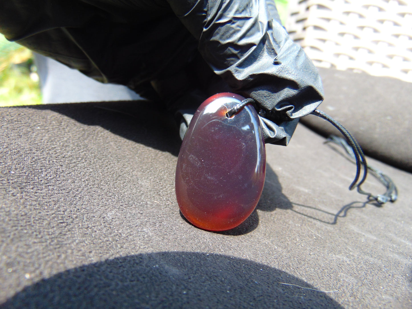 7 gr Pendant 40x26x11 mm Indonesian Blue Amber for Healing A21