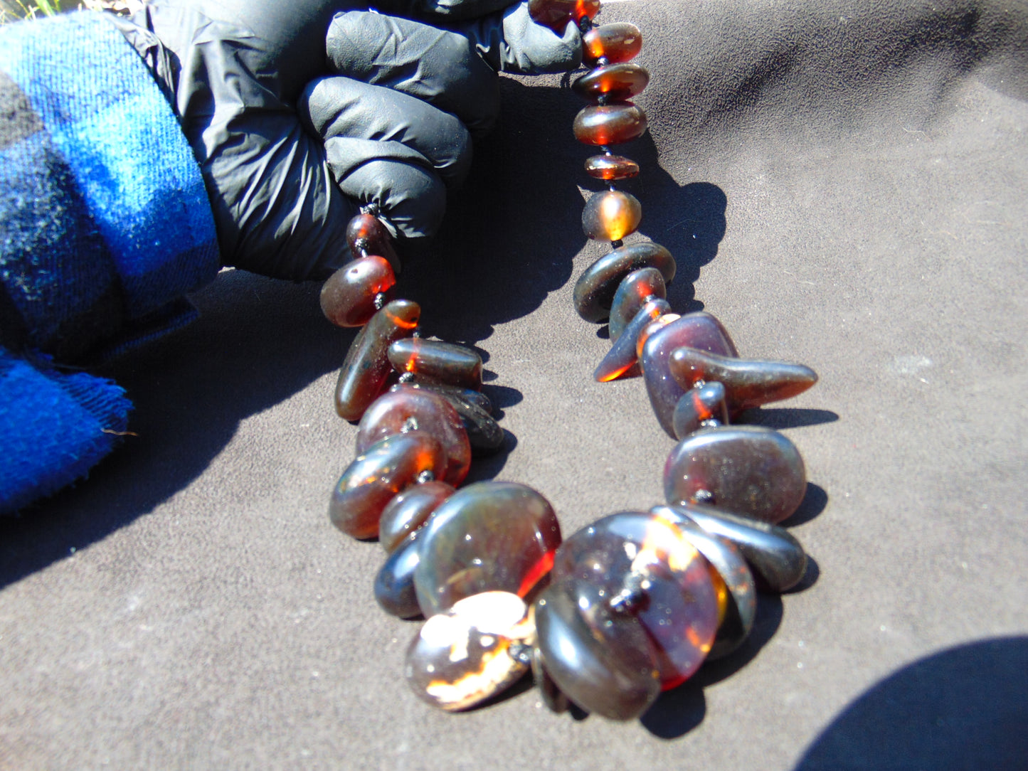 103 gram Small Beads Combination Necklace Indonesian Amber for Healing A652