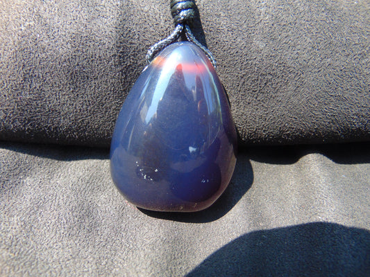 50.33 gr Big Pendant 59x46x34 mm Indonesian Blue Amber for Healing N39