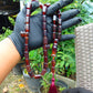 78 gr Komboloi Rosary 33+2 Beads 13x18 mm Indonesian Dark Red Amber for Healing TT25