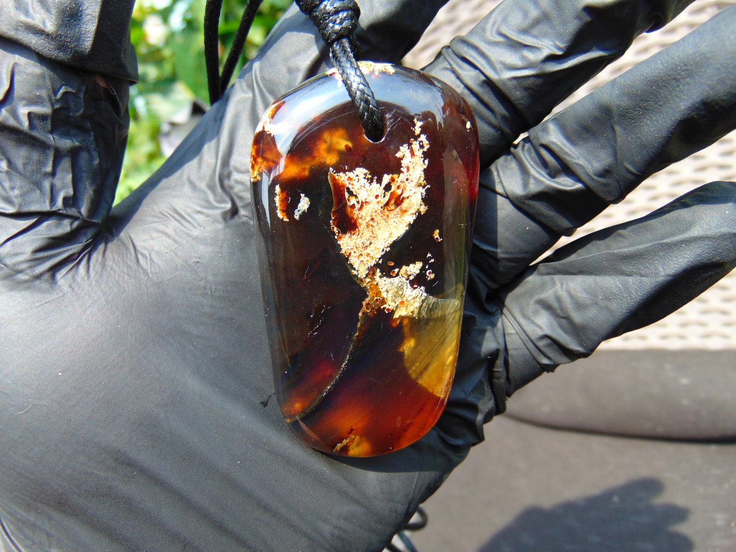 31 gr Pendant 68x38x16 mm Indonesian Amber for Healing A44B