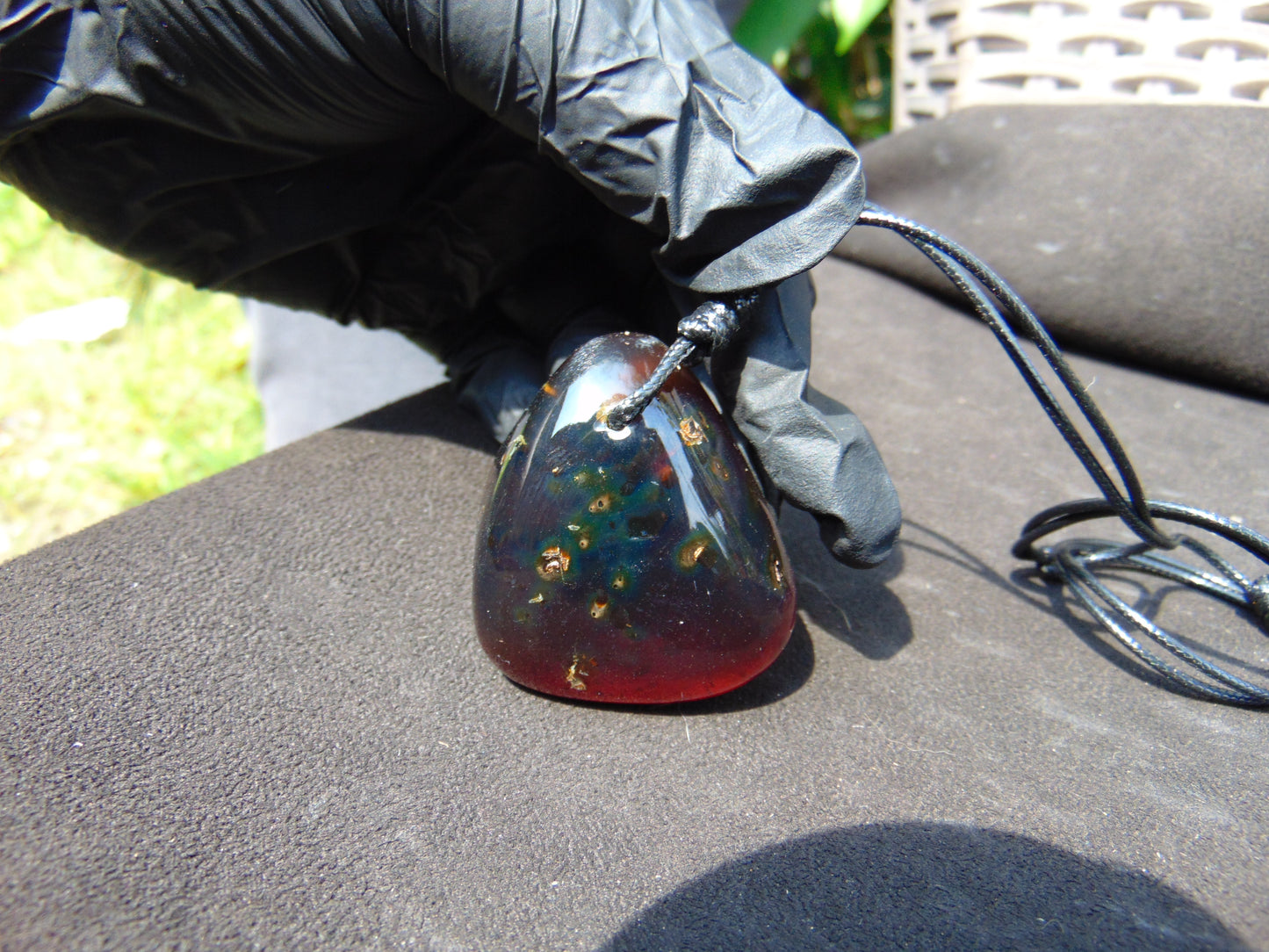 34 gr Pendant 48x45x24 mm Indonesian Blue for Healing P45