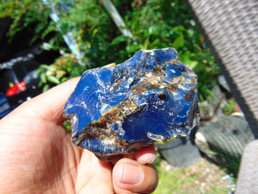 131 gram Rough Raw Indonesian Blue Amber for Healing RBM48