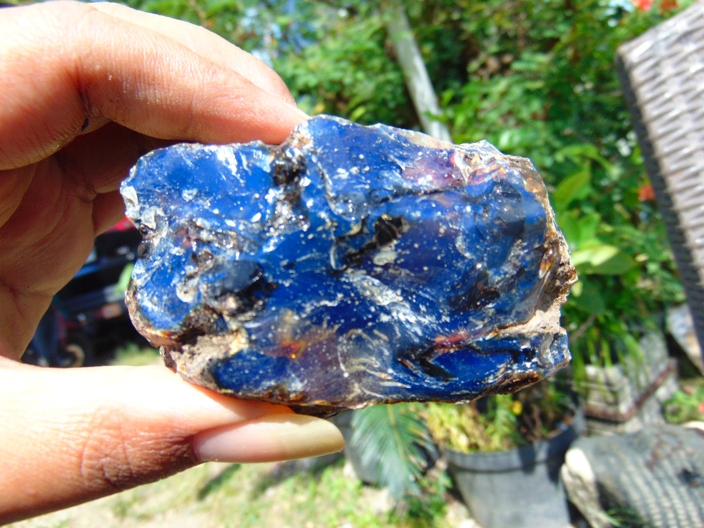 131 gram Rough Raw Indonesian Blue Amber for Healing RBM48