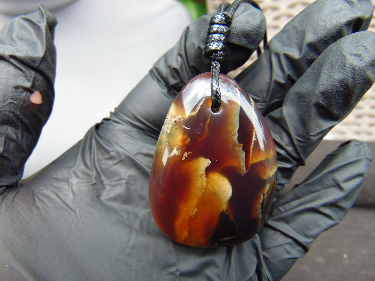 16 gr Pendant 50x35x15 mm Indonesian Amber for Healing PDN472