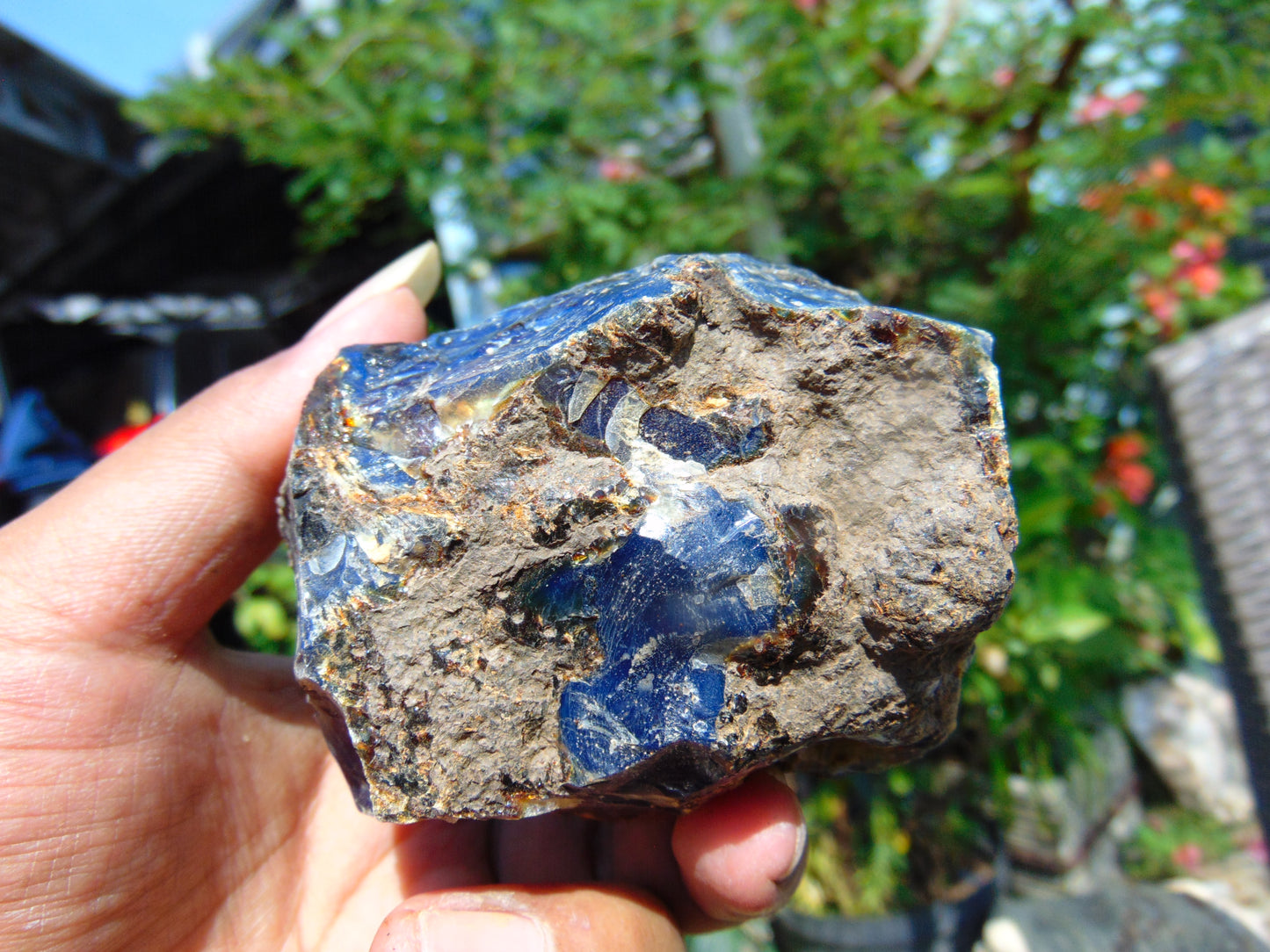 131 gram Rough Raw Indonesian Blue Amber for Healing RBM48
