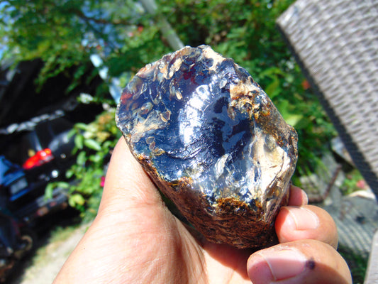 141 gram Rough Raw Indonesian Blue Amber for Healing RBM56