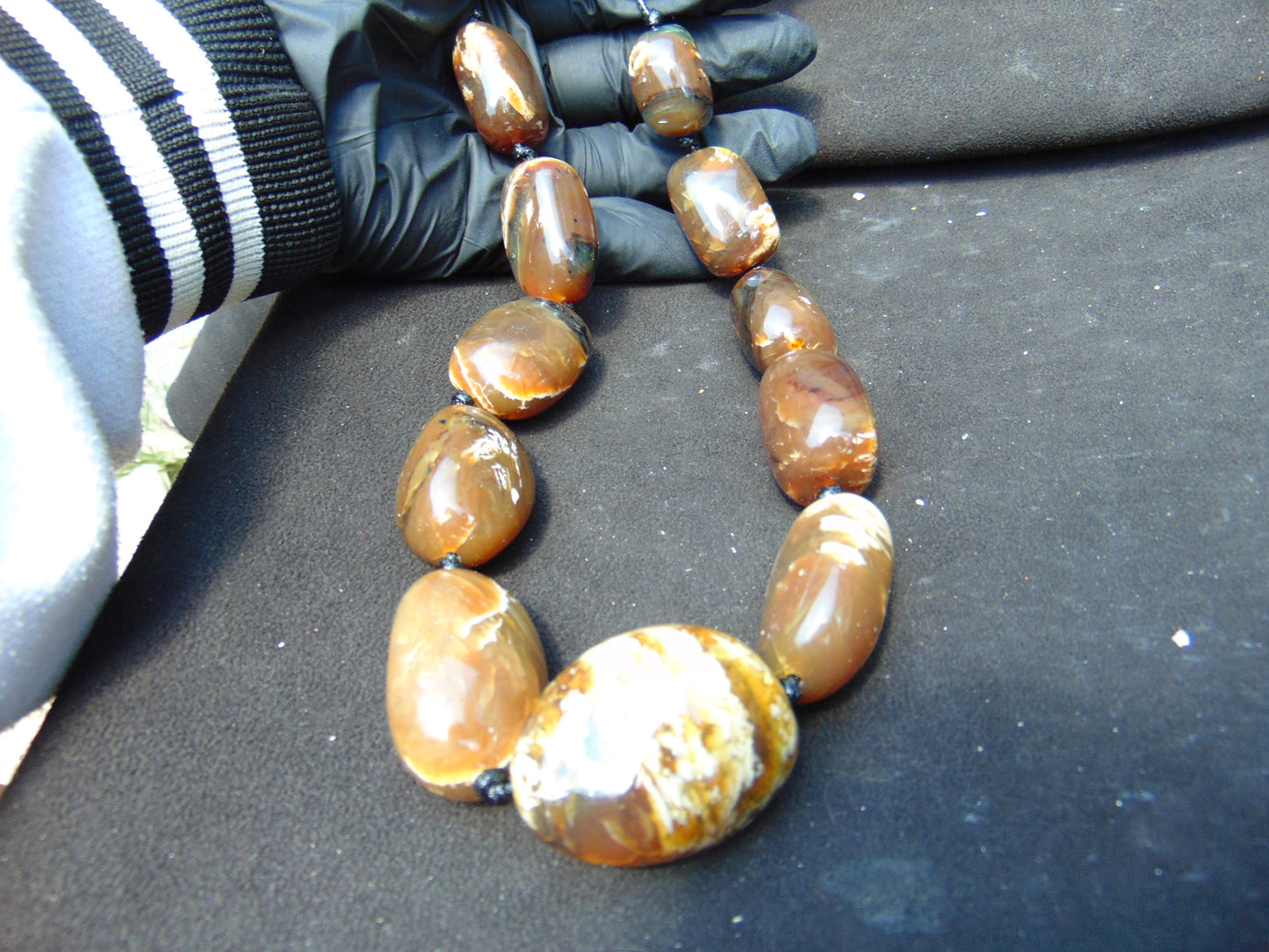118 gram Small Beads Combination Necklace Indonesian Amber for Healing