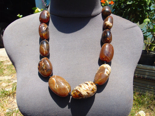 118 gram Small Beads Combination Necklace Indonesian Amber for Healing