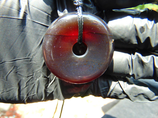 8 gr Donut Pendant Indonesian Blue Amber for Healing 26A37
