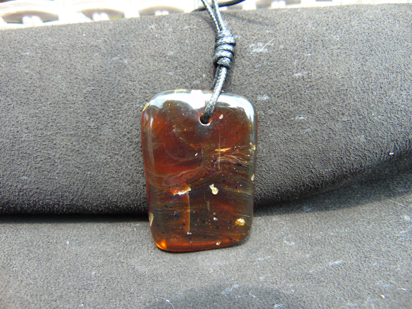 15 gram Pendant Indonesian Blue Red Amber for Healing pc92