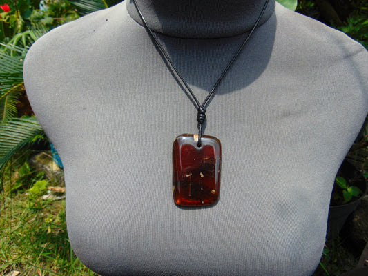 15 gram Pendant Indonesian Blue Red Amber for Healing pc92