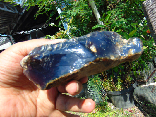123 gram Rough Raw Indonesian Blue Amber for Healing RBM44