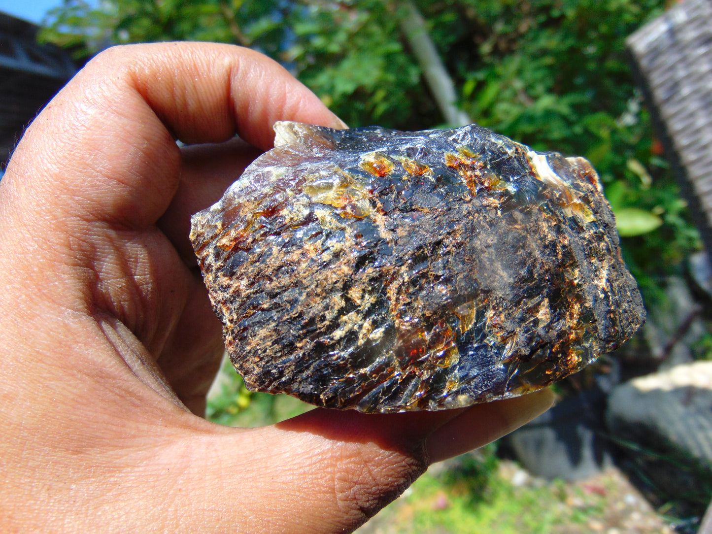 98 gram Rough Raw Indonesian Blue Amber for Healing RBM21