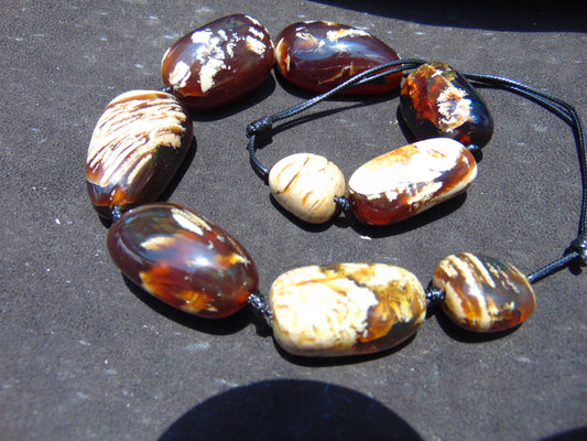 124 gram Small Beads Combination Necklace Indonesian Amber for Healing