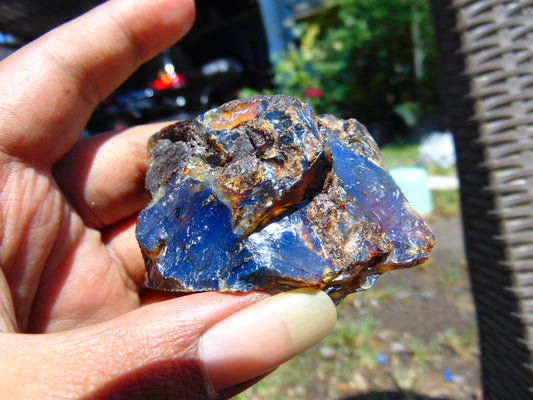 35 gram Rough Raw Indonesian Blue Amber for Healing RBM16