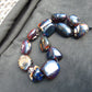 233 gr 13 beads necklace Indonesian Dark Blue Amber for Healing A13k105