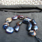 233 gr 13 beads necklace Indonesian Dark Blue Amber for Healing A13k105