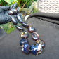 233 gr 13 beads necklace Indonesian Dark Blue Amber for Healing A13k105