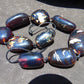 130 gr Big Necklace 8 beads Indonesian Dark Blue Amber for Healing