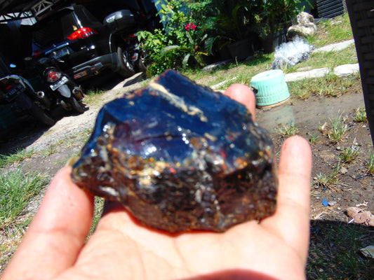 96 gram Rough Raw Indonesian Blue Amber for Healing RBM60