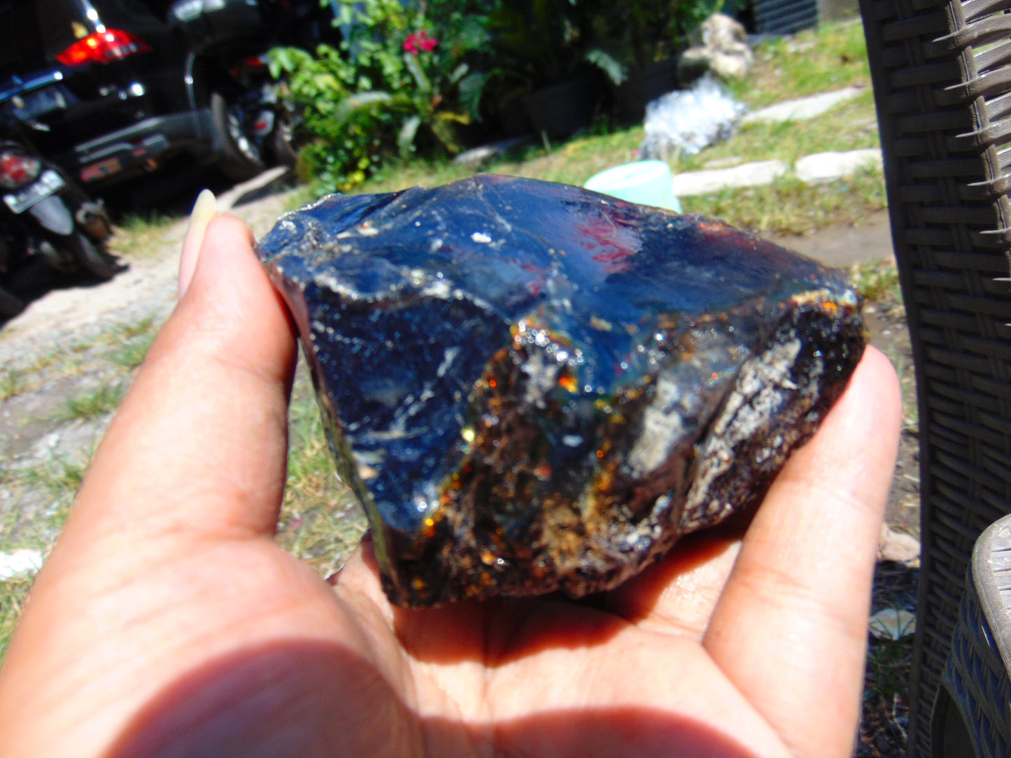 96 gram Rough Raw Indonesian Blue Amber for Healing RBM60