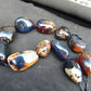 233 gr 11 bds Mushroom Inclusion Indonesian Dark Blue Amber for Healing A11k101