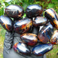 233 gr 11 bds Mushroom Inclusion Indonesian Dark Blue Amber for Healing A11k101