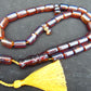 77 gr Komboloi Tasbih Rosary 33+2 Beads 12x18 mm Indonesian Yellow Red Bluish Amber for Healing TT45