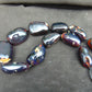 251 gr 11 beads necklace Indonesian Dark Blue Amber for Healing A11K102