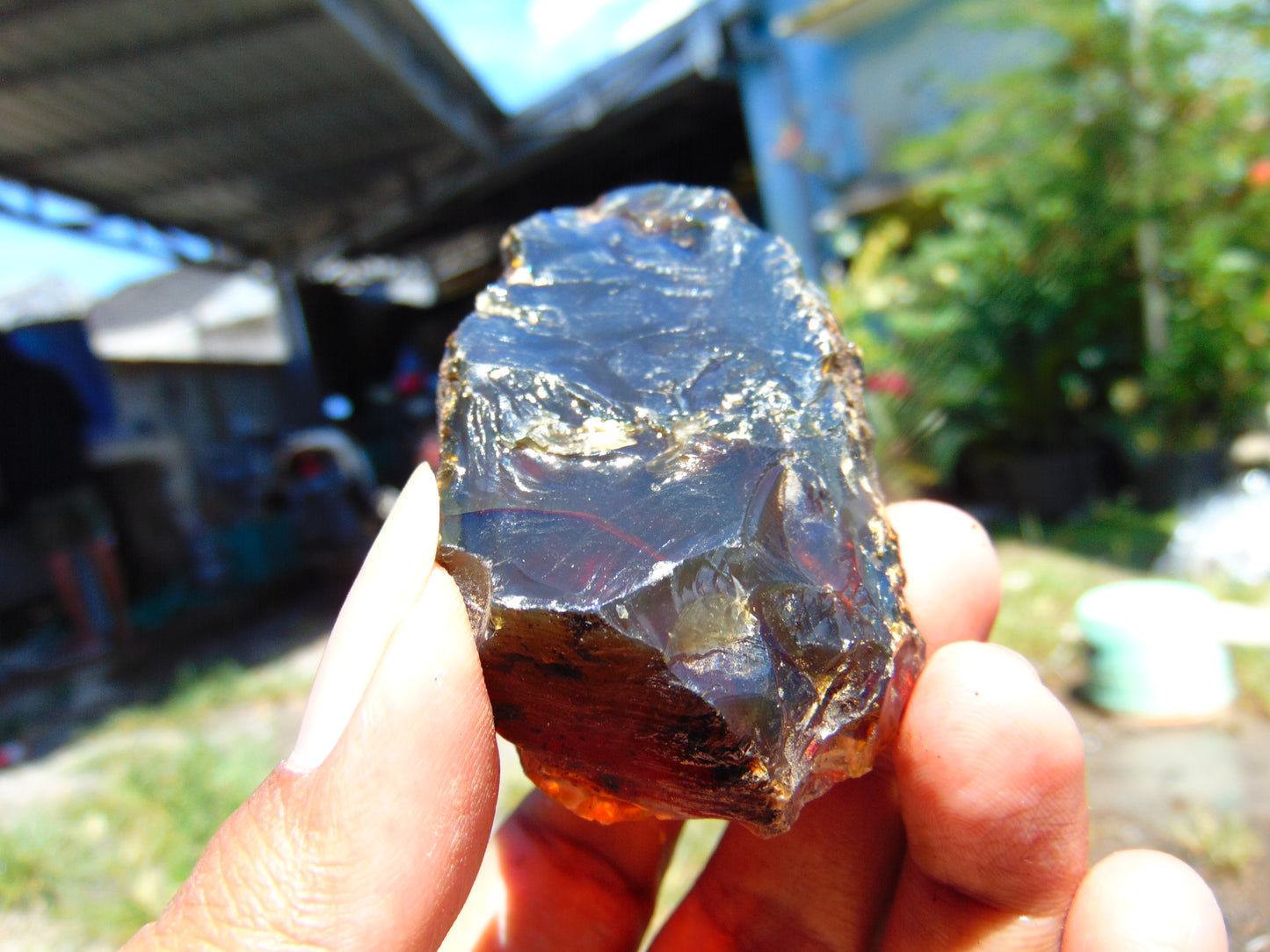 59 gram Rough Raw Indonesian Blue Amber for Healing RBM32