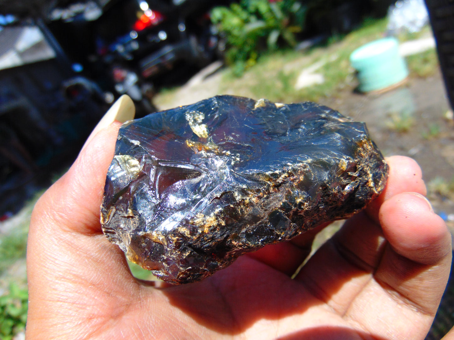 59 gram Rough Raw Indonesian Blue Amber for Healing RBM32