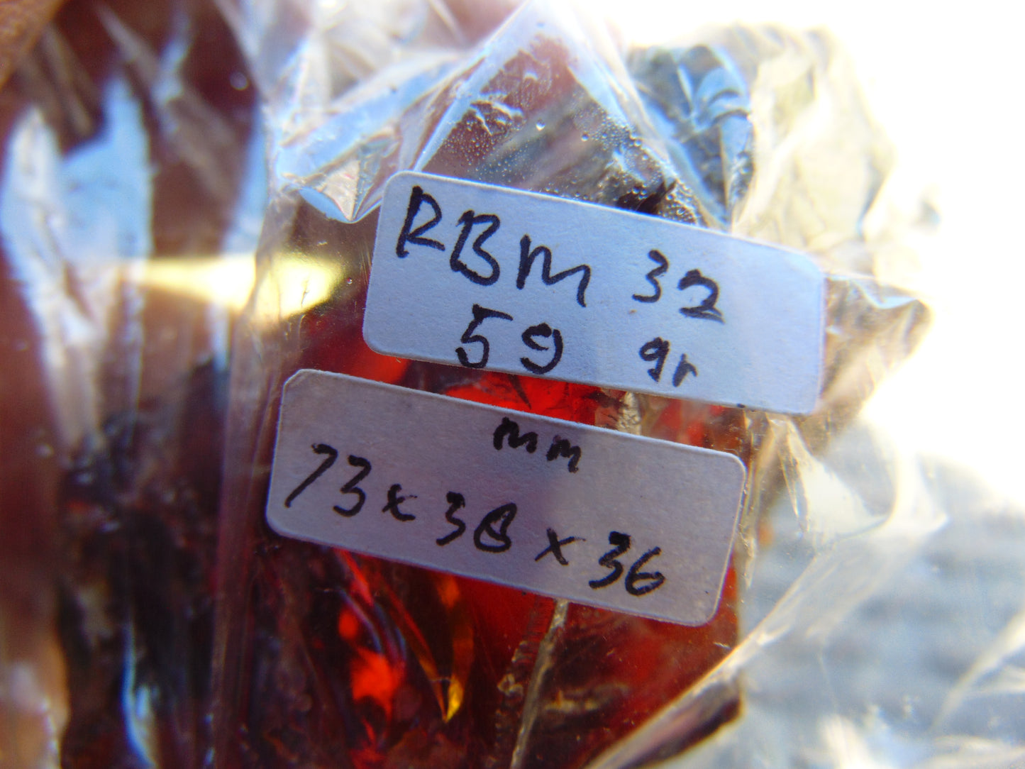 59 gram Rough Raw Indonesian Blue Amber for Healing RBM32
