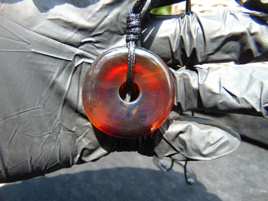 7 gr Donut Pendant Indonesian Blue Amber for Healing 26A28