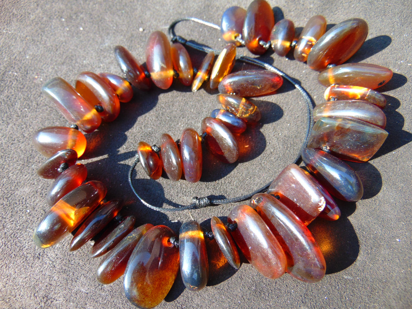 88 gram Small Beads Combination Necklace Indonesian Amber for Healing A655
