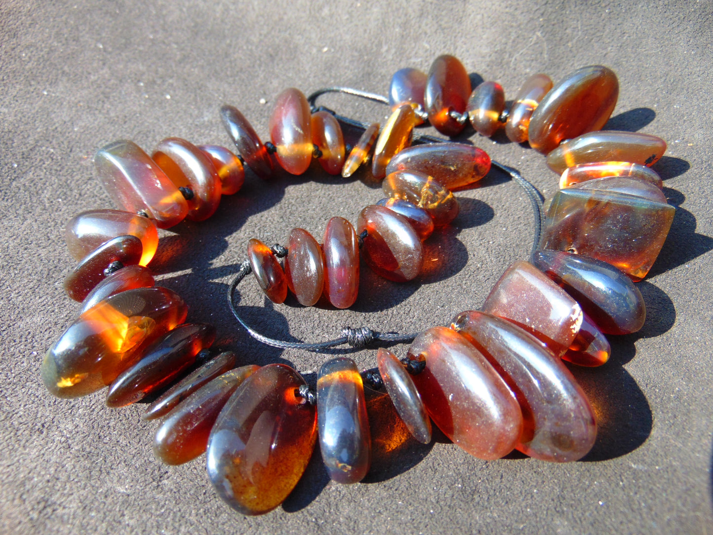 88 gram Small Beads Combination Necklace Indonesian Amber for Healing A655